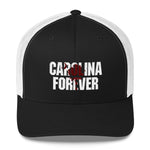 Carolina Forever - Script - Black/White Trucker Hat